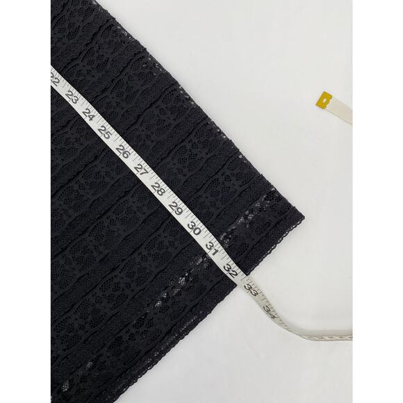 BCBGENERATION Black Bodycon Scoop Neck Lace Mini Dress XXS - Picture 9 of 9